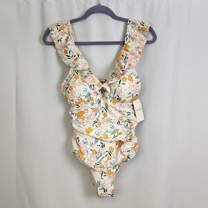 Evamom Floral Maternity Swimsuit Size M NWT